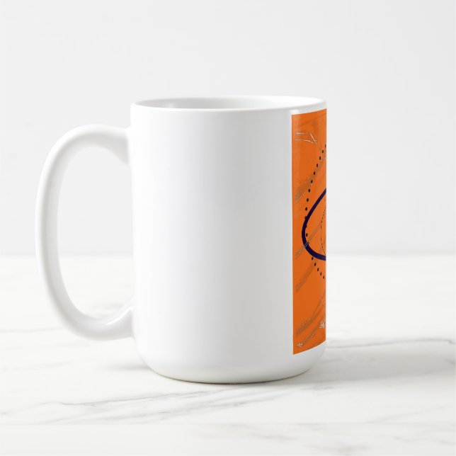 CANECA DE CAFÉ ARTE GEOMÉTRICA LARANJA (Esquerda)
