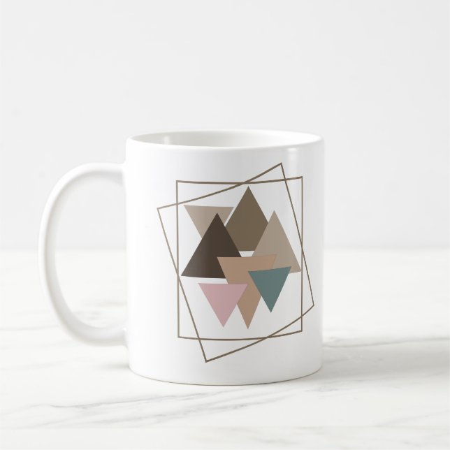 Caneca De Café arte geométrica moderna abstrato (Esquerda)