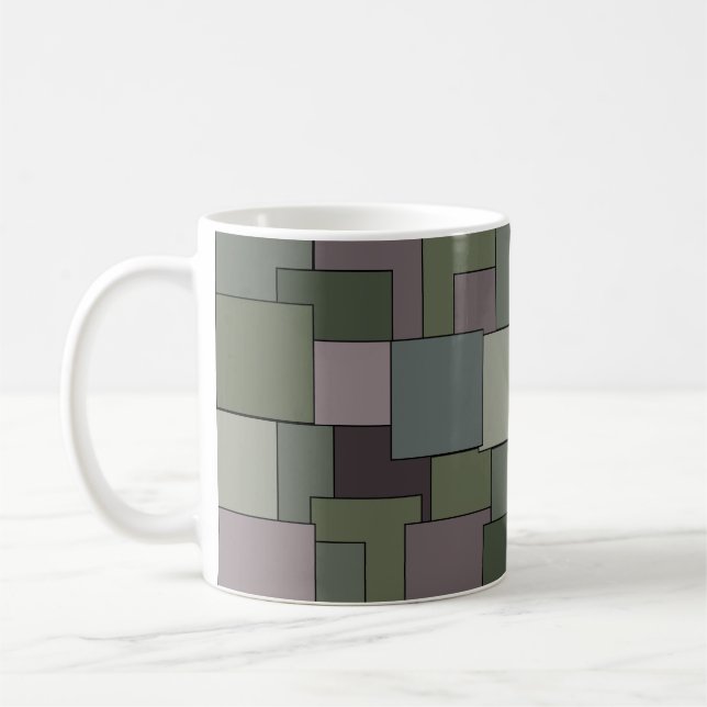 Caneca De Café arte geométrica moderna abstrato (Esquerda)