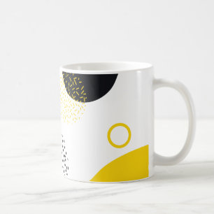 Caneca De Café Arte geométrica moderna, simples, divertida, estil