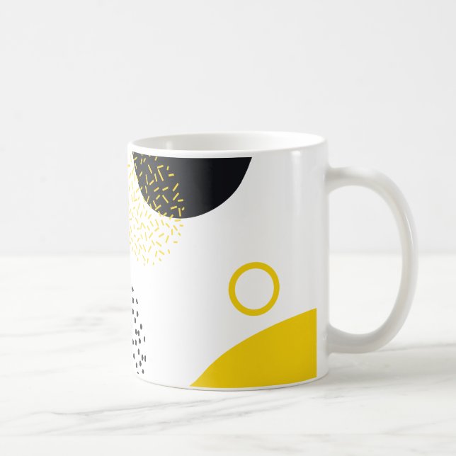 Caneca De Café Arte geométrica moderna, simples, divertida, estil (Direita)