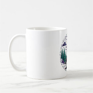 Caneca De Café Arte Gótico de Halloween Lua Uivando Lobisomem