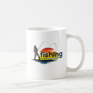 Caneca De Café Arte Gráfica de Pesca de Robalo Vintage [Feminino]