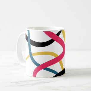 Caneca De Café Arte gráfica moderna colorida, caótica, arrojada