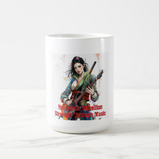 Caneca De Café Arte Guitarista Costeira do Arco-Íris Personalizad