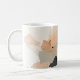 Caneca De Café Arte Impresso Floral de Papoula Abstrata | Minimal