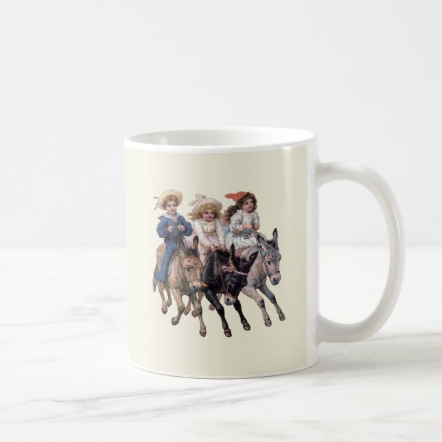 Caneca De Café Arte infantil de cavalo antigo (Direita)
