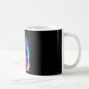 Caneca De Café Arte japonesa de samurai neon cyberpunk