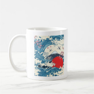 Caneca De Café Arte Japonesa Retro da Grande Onda de Hokusai