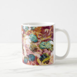 Caneca De Café Arte Legal e moderna do padrão de flor romântico