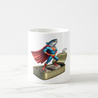 Caneca De Café Arte Lendário de Super-Herói de Sardinha Épica