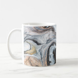 Caneca De Café Arte luxuosa no estilo oriental. espiral ouro, art