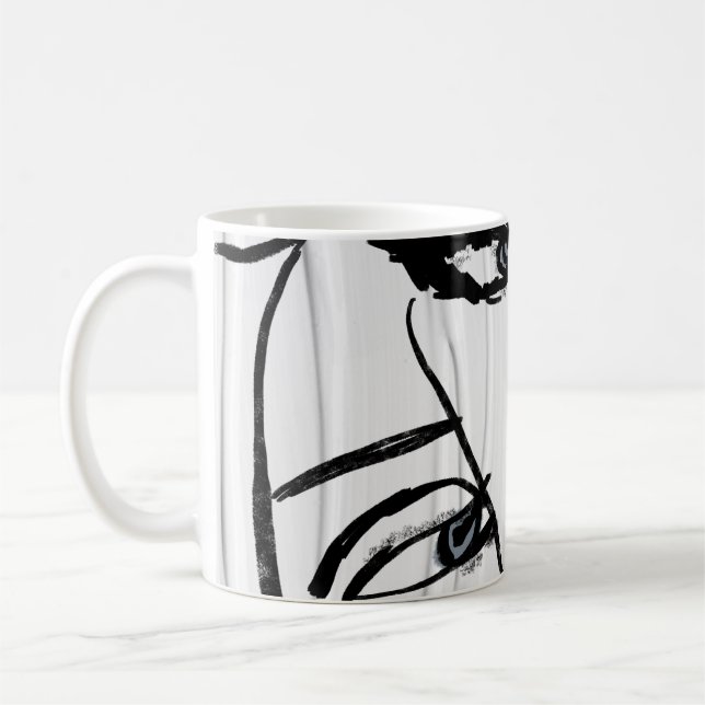 Caneca De Café Arte minimalista das mulheres (Esquerda)