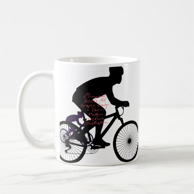 Caneca De Café Arte Minimalista de Bicicleta (Esquerda)