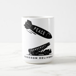 Caneca De Café Arte Minimalista de Entrega de Paz Abstrata e Livr