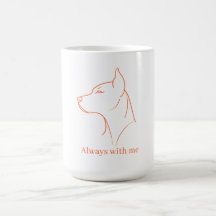 Arte Minimalista do Doberman em Linha Personalizad