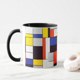 Caneca de Café Arte Moderna Grade Geométrica de Pi