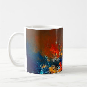 Caneca De Café Arte moderna. trabalho de arte contemporânea colo