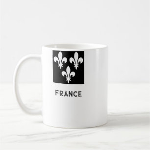 Caneca De Café Arte Monocromática de Impressão Heráldica da Franç