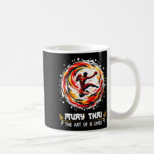 Caneca De Café Arte Muay Thai de Oito Membros Boxe Tailandês MMA 