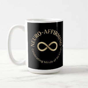 Caneca De Café Arte Neuroafirmativo Arco-íris Infinito Neurodiver