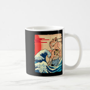 Caneca De Café Arte Ninja Japonesa e Gato de Jujutsu de Karatê Ja
