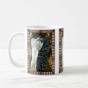 Caneca De Café Arte Nova Antiga, O Beijo por William Bradley