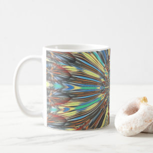 Caneca De Café Arte Óptico Abstrato de Pop Urbano Africano Ousado