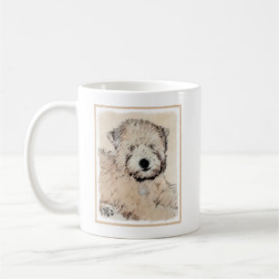 Caneca De Café Arte original de pintura terrier com revestimento 