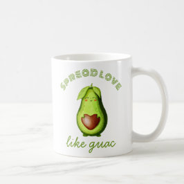 Caneca De Café Arte original desenhada à mão - Cute Avocado