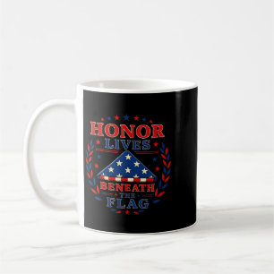 Caneca De Café Arte Patriótica A Honra Vive Sob a Bandeira