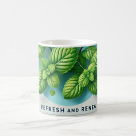 Caneca De Café Arte Peppermint Tea Design AI