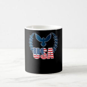 Caneca De Café Arte Perfeita da Águia da Bandeira Americana - ban