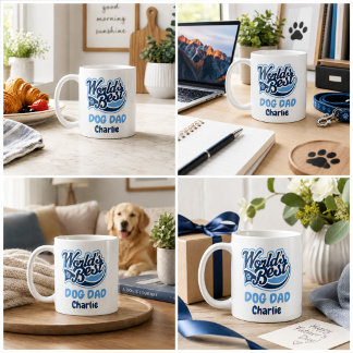 Caneca De Café Arte Personalizada da Pata Azul do Melhor Pai de C