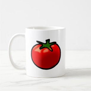 Caneca De Café Arte Personalizada De Tomate Vermelho