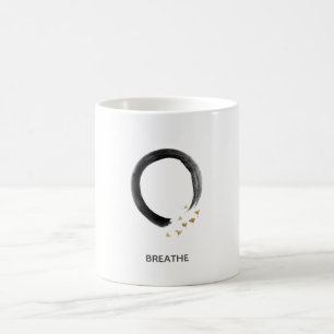 Caneca De Café Arte personalizável do Círculo Enso Zen RESPIRE Gi