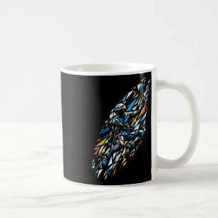 Caneca De Café Arte Poligonal Escalador de Rocha Escalada Boulder