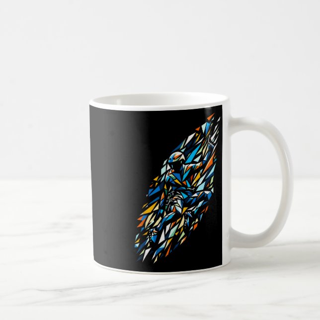 Caneca De Café Arte Poligonal Escalador de Rocha Escalada Boulder (Direita)