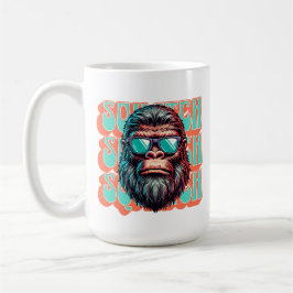Caneca De Café Arte Pop em Estilo Retro de Squatch Vintage