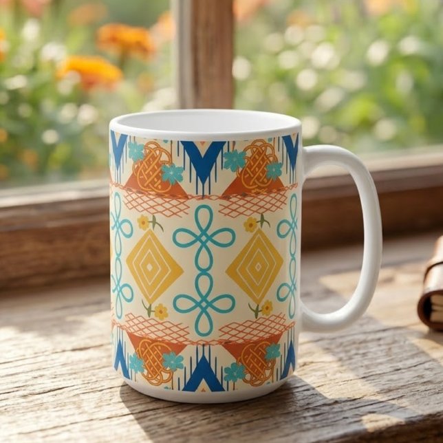 Caneca De Café Arte Popular Ensolarada (Criador carregado)