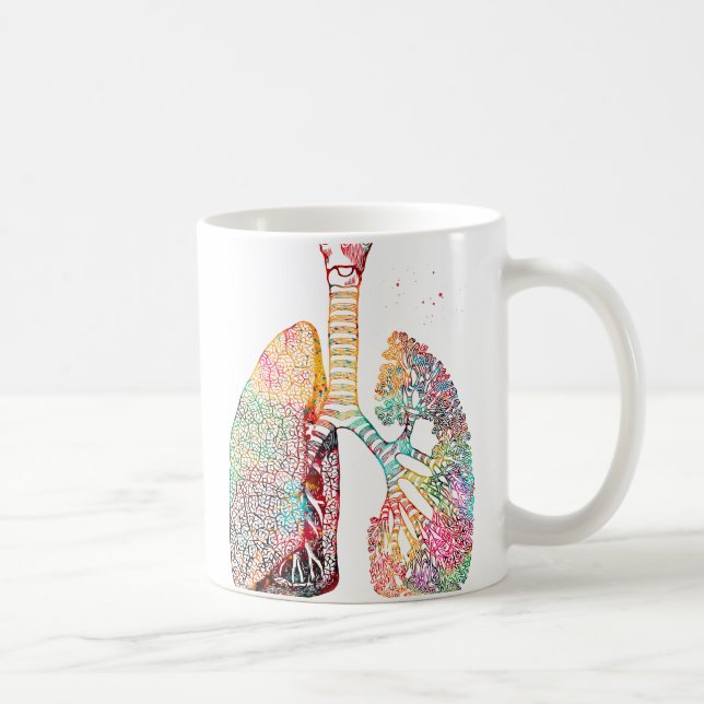 Caneca De Café Arte pulmonar (Direita)