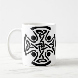 Caneca De Café Arte Refinada da Antiga Cruz Celta com Entrelaçame