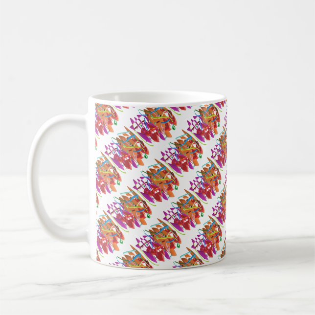 Caneca De Café Arte regular patenteia formas modernas entrelaçada (Esquerda)