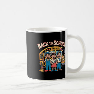 Caneca De Café Arte retrô de volta às aulas – Tributo aos heróis