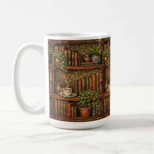 Caneca De Café Arte retrô para amantes de livros