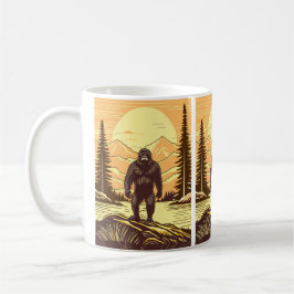 Caneca De Café Arte Retroativa Sasquatch Bigfoot