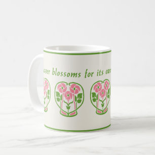 Caneca De Café Arte Rosa Nouveau Flores Café Mug