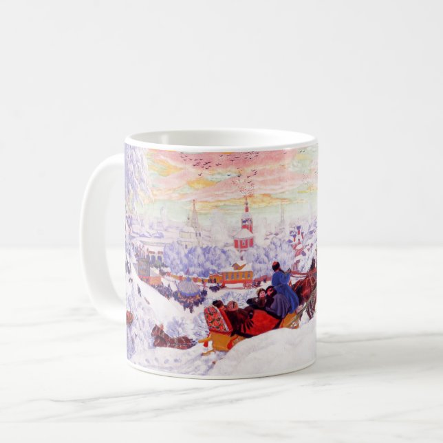 Caneca De Café Arte russa de Natal Dão Mugs (Frente Esquerda)