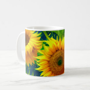 Caneca De Café Arte Sunflower
