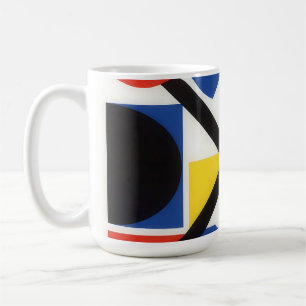 Caneca De Café Arte Suprematista Geométrico Bauhaus Ousado